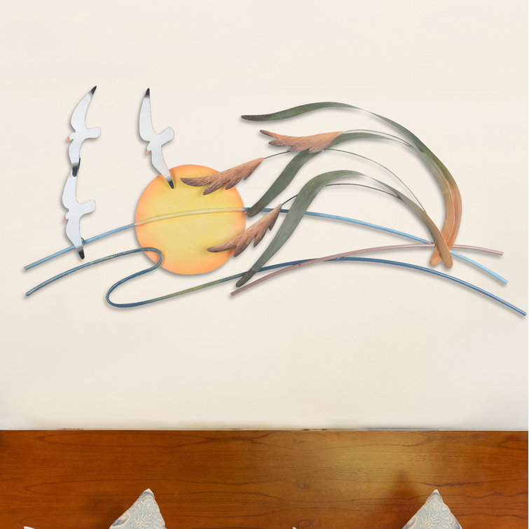 Dovecove Sea Oats and Sea Gulls Metal Wall Décor & Reviews Wayfair